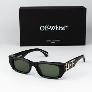 Off-White FILLMORE Women Sunglasses Black Green Square OERI124 FILLMORE 1055